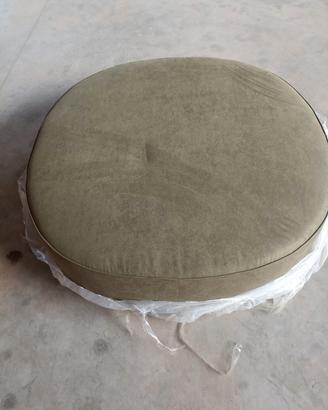 Puff verde alcantara
