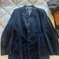 giacca blu in velluto uomo