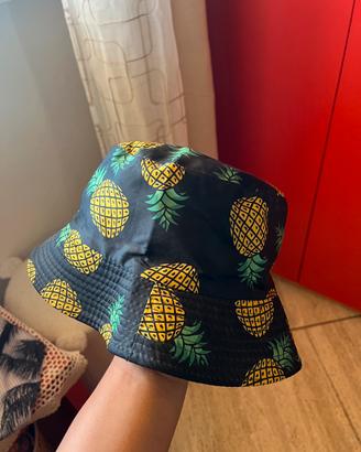 Cappello da pescatore con motivo d’ananas