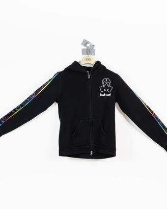 Felpa Zip Butnot Streetwear Nera Taglia 16 Anni