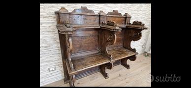stallo arredo sacro scranno  coro inginocchiatoio