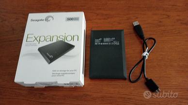 Hard Disk esterno 500GB marca Seagate