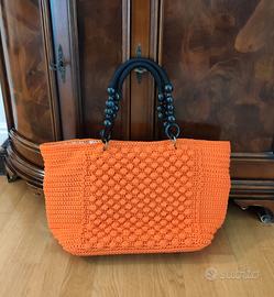 Borsa uncinetto arancione