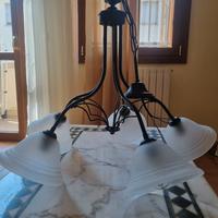 lampadario in ferro battuto