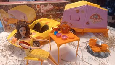 Buggy Barbie con rimorchio tenda pieghevole