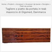 Tagliere/ piatto da portata in teak massiccio