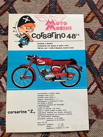 DEPLIANT ORIGINALE MOTO MORINI CORSARINO 1964
