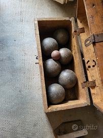 Bocce in acciaio antiche