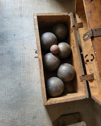 Bocce in acciaio antiche