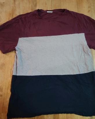Scout tshirt 3 colori righe rosso blu grigio XL