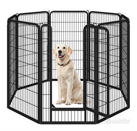 Recinzione in ferro con rete per cani