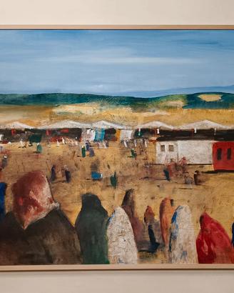 Quadro olio su tavola Salvatore Magazzini 