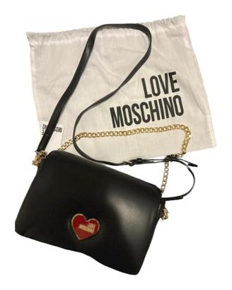 Borsa love moschino nera con cuore rosso