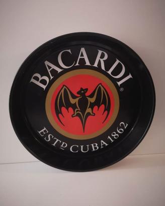 Vassoio Bacardi Nero - Vintage – Metallo