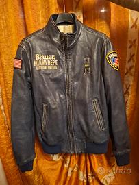 giubbotto pelle blauer 14 anni