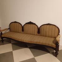 Grande antico divano siciliano legni pregiati 