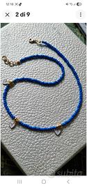 Collana di perline con cuori smaltati