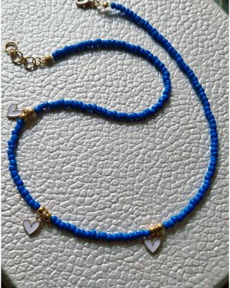 Collana di perline con cuori smaltati