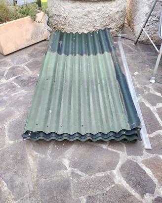 Lastre da copertura ondulato in fibrobitume verde
