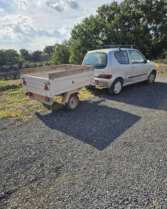 fiat 600 con carrello appendice
