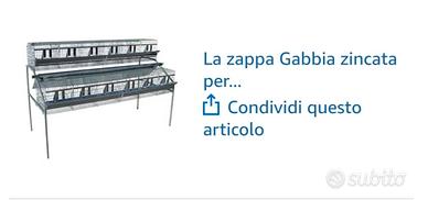 Gabbia ingrasso per 32 conigli