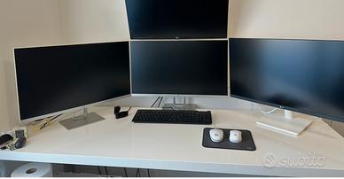 Scrivania ripiano bianco lucido 60x160