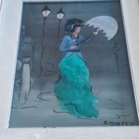 Dipinto la donna con l'ombrello (Rif. 15)