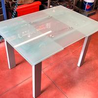 Tavolo in vetro temperato allungabile 120x85x75h
