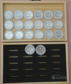 20 monete in argento 