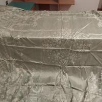 Copriletto raso verde menta, anni 40, matrimoniale