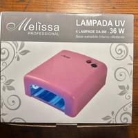 Lampada UV professionale +  4 smalti abbinati