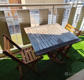 Tavolo 80 x 80 da giardino, terrazzo, interni etc.