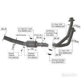 Collettori racing acciaio Leovince Honda XL750 Tra