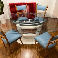 5 sedie vintage anni 50/60 design scandinavo