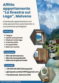 LA FINESTRA SUL LAGO a Molveno