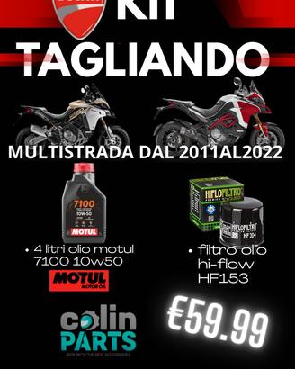 KIT TAGLIANDO DUCATI MULTISTRADA T.T. OLIO MOTUL