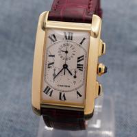 Cartier Tank Americane cronorefle cassa oro 18 kt