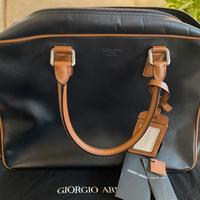 Borsa da lavoro in pelle Giorgio Armani