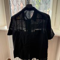 CAMICIA IN LINO NERA