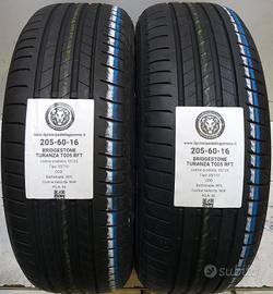 2 GOMME 205 60 16 BRIDGESTONE A55125