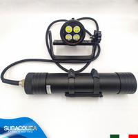 Torcia Subacquea Speleo,4 LED XHP35 4500 Lm Nuova