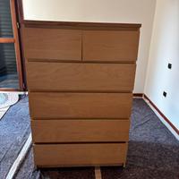 cassettiera MALM rovere