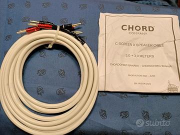 CHORD C-SCREEN X SPEAKER CABLE NUOVO