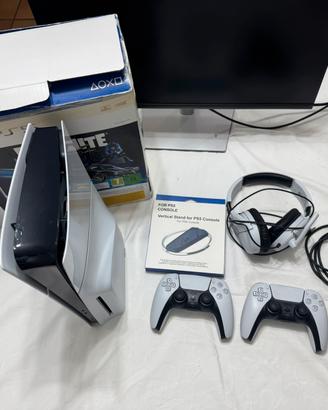 PS5 Slim 1TB + 2 Controller + Cuffie + Supporto