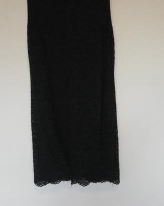 Abito smanicato in pizzo nero 