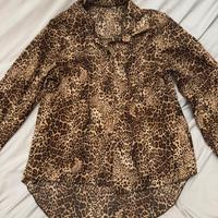 camicia leopardata taglia S