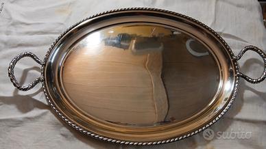 VASSOIO USATO ARGENTO MASSICCIO MARCATO SCHIAVON 