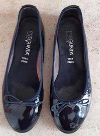 Ballerine autunnali vernice blue PREGUNTA.