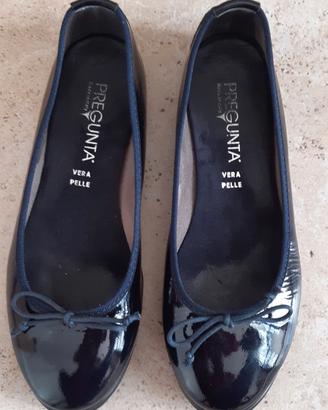 Ballerine autunnali vernice blue PREGUNTA.