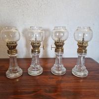 Set 4 lampade a Petrolio Vintage 